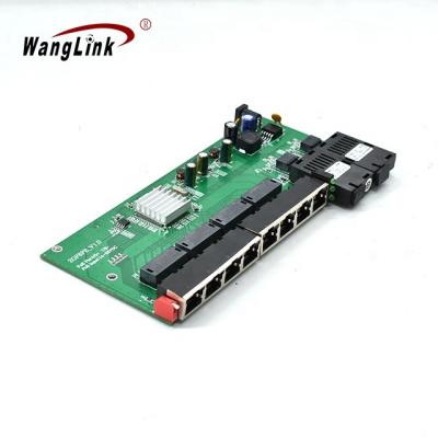 China Reverse Fiber 100M Gigabit Passive POE Reverse Fiber 100M Gigabit POE RPOE Switch Left 8 Switch PCB Wanglink POE Left Switch 8 RPOE PCB for sale