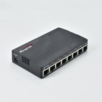 China Plastic Security System Wanglink Ethernet Switch 10/100M Passive RPOE Swith 8 Port With VLAN for sale