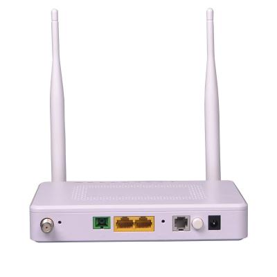 China 2 LAN XPON ONU 1GE+1FE+WIFI+CATV GPON ONU for sale