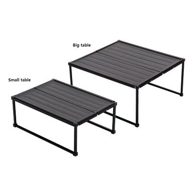 China Modern Outdoor Portable BBQ Beach Adjustable Aluminum Fold Chair Picnic Cafe Dining Camping Folding Table for sale