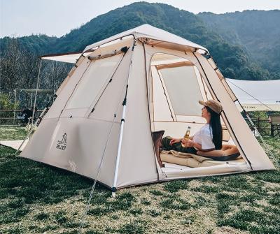 China Diagonal tying type fully automatic outdoor portable folding camping tent picnic tent quick-open picnic rain and sun protection for sale