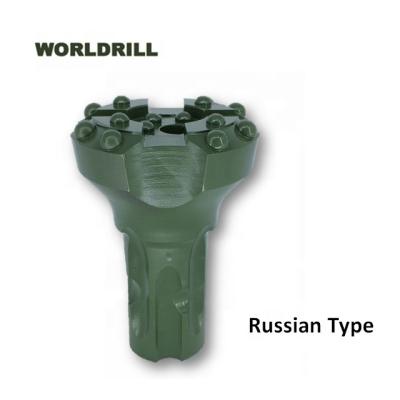 China Russian Type Low Air Pressure KNSH-110 KNSH-130 125mm P130 P110 dth Knob Crown Boring Drill Granite Bits for sale