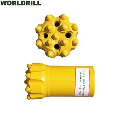 China Ore Drilling T38 64mm 76mm Thread Knob Rock Mining Drill Bit for sale