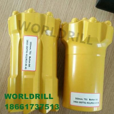 China T51 89mm 102mm Rock Mining 115mm Threaded Drill Bits / Retract Butts Tools For Mining for sale