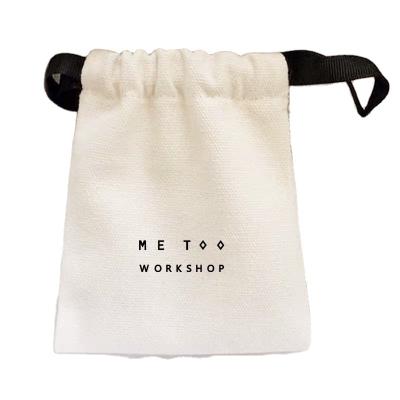 China Eco-friendly Recycled Custom Printed Logo Cotton Canvas Shopping Bag Aseptic Drawstring Drawstring Pouch for sale