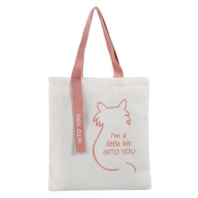 China Eco Friendly 100% Cotton Recyclable Tote Bag Fashion Gift Logo Printed Bag for sale