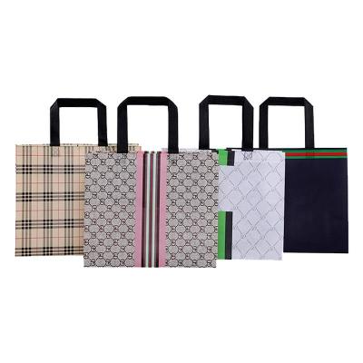 China Eco - Friendly Classic Stock Non Woven Lamination Fabric Shopping Bag for sale