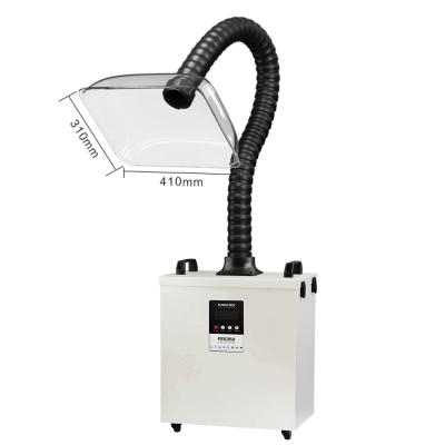 China Beauty Salon Fume Extractor Laser Smoke Filter Machine With 410mm Acrylic Square Cover for sale