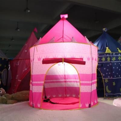 China 1 Piece Fiberglass Frame Rose Castle Kids Tent House Toy RTS Soft Product MOQ For Indoor Kids Child Play House Tent for sale