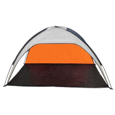 China Diagonal Tie Type Silver UV Coating Protection Easy Setup And Foldable Tent Beach Sun Shelter Canopy Beach Tent for sale