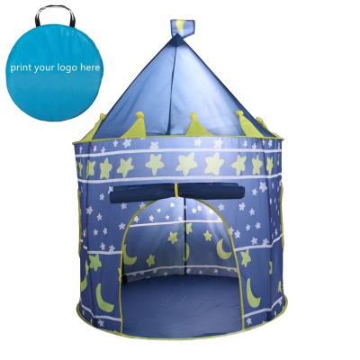 China Sports Toy Cheap and High Quality Factory Blue Stars Kids Tent Custom Made Kids Play Indoor Playhouse Kids Playhouse Tent for sale