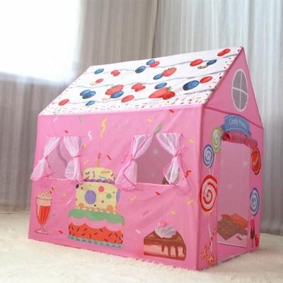 China Soft Toy RTS Products Princess House Toy Tent Kids Castle Play Toy Tent Pink Cake Shop Tent House For Girl for sale