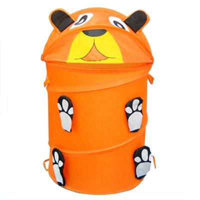 China Custom CLASSIC Cartoon Puppy OEM Laundry Hamper Storage Basket Cute Animal Folding Bucket Large for sale