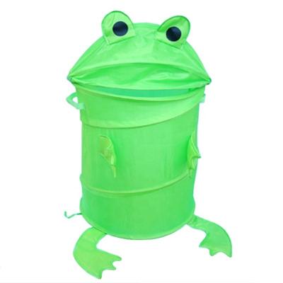 China CLASSIC Custom Cartoon Frog OEM Toys Pet Storage Quick Opening Collapsible Bucket for sale