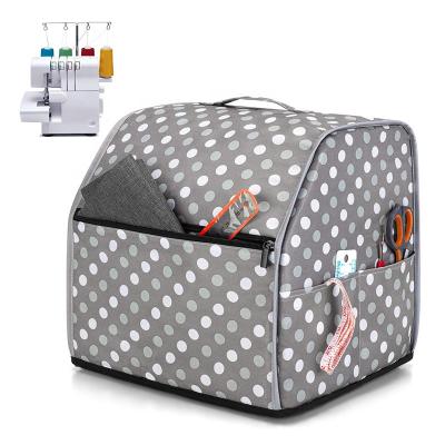 China Sewing Machine Dust Cover with Top Handle and Pockets Fits Most Standard Singer and Brother Machines 004 for sale