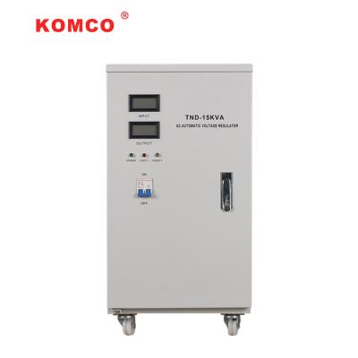 China 15KVA 15KW Estabilizador de tensão automático de fase única Servomotor Tipo à venda