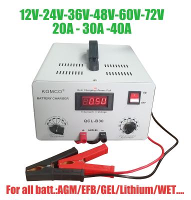 China 12V 24V 36V golfkarretje Trickle Charger 15A Loodzuur en Lithium Batterij Chargers Te koop