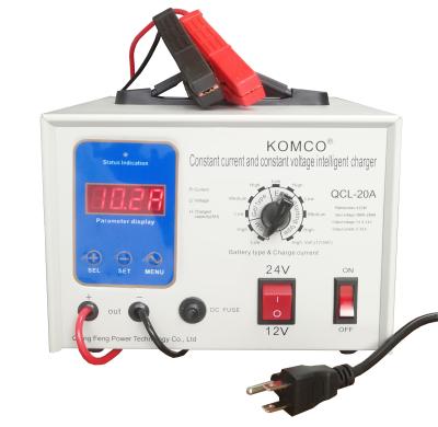 中国 20Amp AGMゲルバッテリー充電器 24V/10A リチウムバイクバッテリー充電器 販売のため