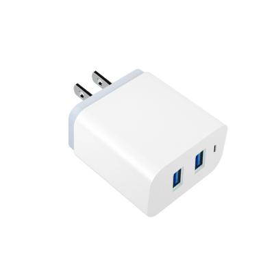 China QC 3.0 Wall Charger 2 USB Port US Mobile Phone Standard Custom Logo Travel Charger Quick Charger for sale