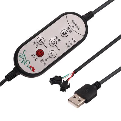 China USB Automatic Inflatable Cable Cord Inflatable Massage Temperature Control Switch Control Switch Cord 8 for sale