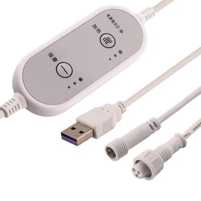 China USB DC 4 C Extension Cord Massage Switch Heated Type Heating Cable Thermostat Heating Massage Switch for sale