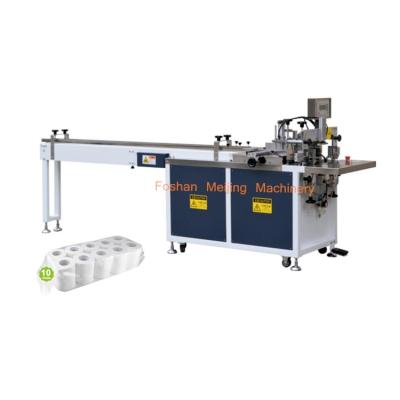 China Toilet Paper Or Kitchen Towel Wrapping High Cost Performance 6 8 10 Rolls Or 12 Rolls Paper Semi-automatic Toilet Paper Wrapping Equipment for sale