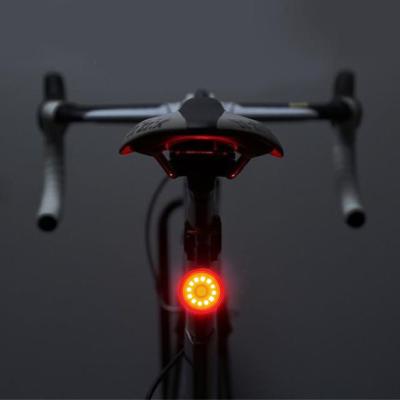 China IP68 Waterproof Custom Rear Cycle LED Rechargeable Rear Light Smart Bicycle Tail Light for sale