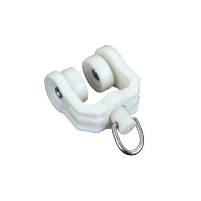 China Factory Supply Durable Curtain Track Pulley Motor Curtain Rail Pulley Rail Pulley Runner Accessories for sale