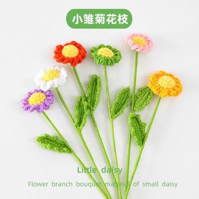 China WOOL YARN New Arrival Crochet Daisy Stem Daisy Bouquets Yarn Knitting Wool Daisy for sale