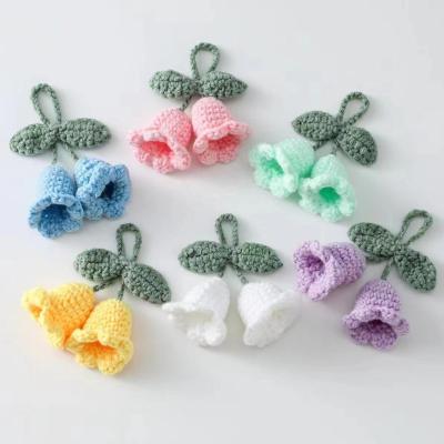 China 2023 popular decoration or gift crochet orchid of the bell for the decoration woolen bell orchid for sale