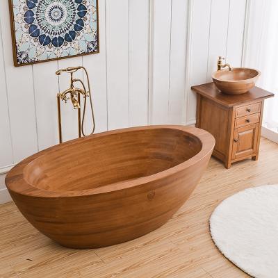 China Healthy Design Luxury Wooden Spa Freestanding Bathtub Italy Bathtub for sale