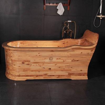 China Sustainable Luxury Wooden Bathtub Best Winter Tub Jaccuzi Soaking Bathtub for sale