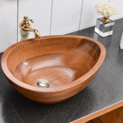 China Europ Oak Sink Luxury Hotel Supply Classic Style Timber Tube for sale