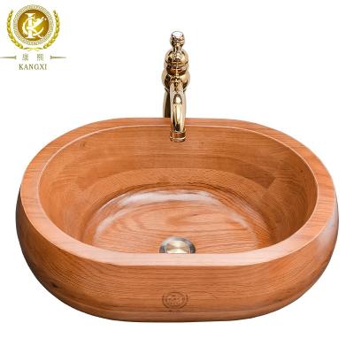 China Quality Products Fashionable Chinese Oak Wood Bathroom Sink for sale