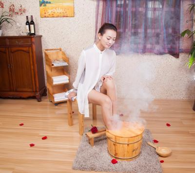 China Sustainable Wooden Foot Soak Basin , Chinese Made Wooden Basin for sale