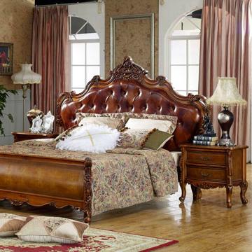 China Modern Solid Wood Toon Red Wood Traditional Classic Style Bed Frame Modern Bed Frame for sale