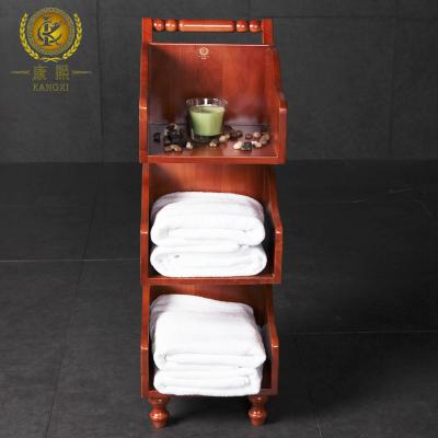 China Traditional Spa Trolley Lounge Wooden Bathroom Tub Accessories With Wheels for sale