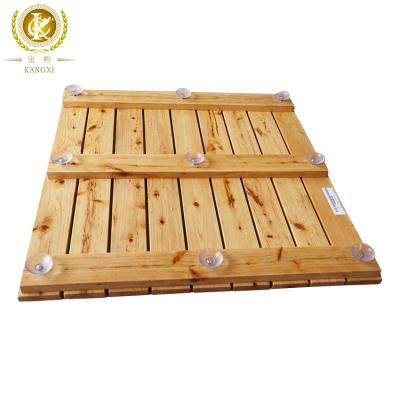 China Sustainable Non Slip Wooden Bath Shower Accessories Wooden Bathroom Floor Mats for sale