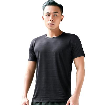 China QUICK DRY outdoor round neck sportstMen's stretch clothing breathable mesh men's workout short sleeve quick drying clothes for sale