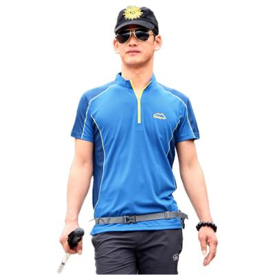 China SportsTT-Chinese Style Clothes Quick-Drying Men's Stand Collar Short Loose Short Sleeve Couples T-shirt Upper Women's Couples Shirt for sale