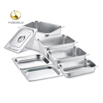 China European style SS201 stainless steel gastronorm GN pan pan with lid for sale