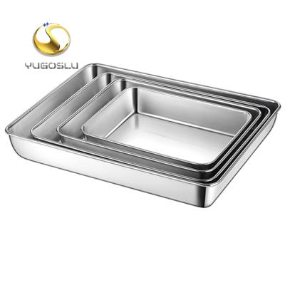 China Hotel home restaurant non magnetic stainless steel serving tray for hotel, napkin disc or new square face napkin tray for sale