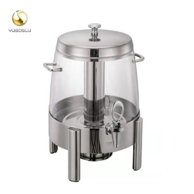 China Restaurant Serving YUGOSLU More Modern Design Center Ice Core Gold Silver Beverage Dispenser Stainless Steel Juice Beverage Dispenser for sale