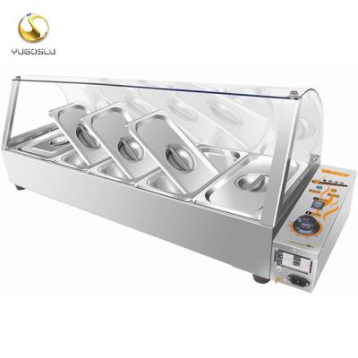 China ~220V 50HZ 1.4KW 5 Filters Electric Bain Marie Buffet Stainless Steel Food Warmer for Catering Industry for sale