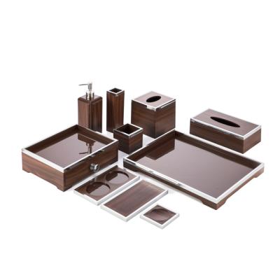 China HOTEL YUGOSLU acrylic boxes for acrylic products with honorable and elegant Chinese style wood grain series for sale