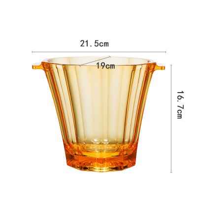 China YUGOSLU Ice Crystal Ice Bucket Bar KTV Nightclub Viable Supreme Acrylic 2L Four-color Ice Bucket Creative Slanted New Wine Bucket for sale