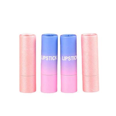 China Lipstick Biodegradable Empty Round Tube Paper Cardboard Cosmetic Round Paper Tube For Lip Balm for sale