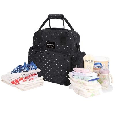 China With USB Luxury Portable Crib Diaper Pack Multifunctional Backpack With Protective Travel Crib Changing Expandable Bag For Mom for sale