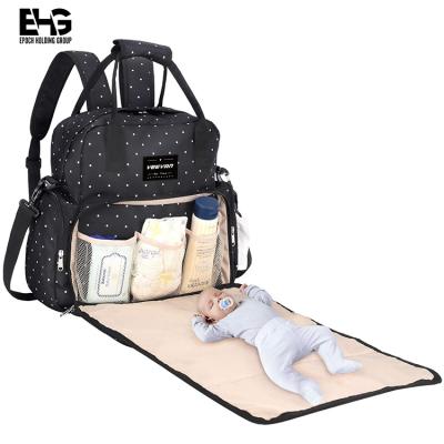 China Diaper Bag Diaper Bag Mummy Backpack Baby Cloth Water Resistant Bags For Mothers With Changing Pad for sale