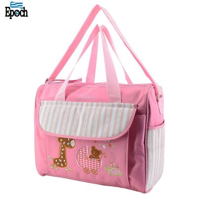 China WRAPPING BAG hot sale a protective pink adult baby diaper changing bag with three shoulder straps for sale